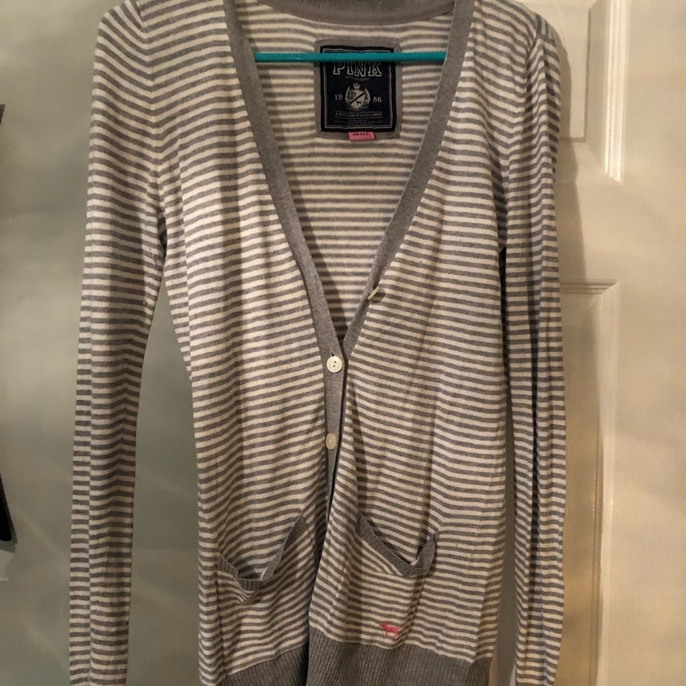 Victoria’s Secret PINK striped sweater cardigan